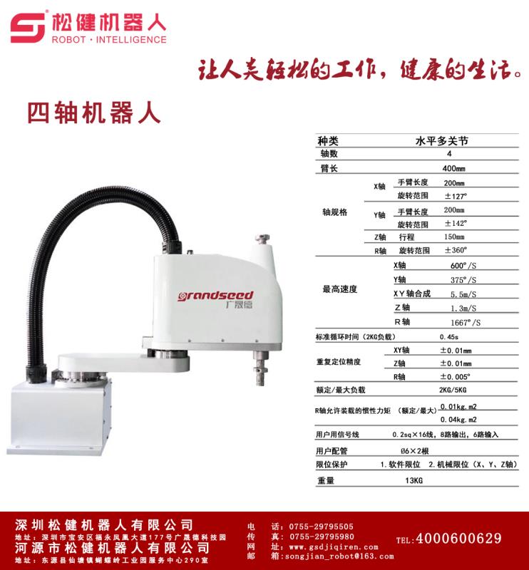 四軸機器人參數(shù)配置